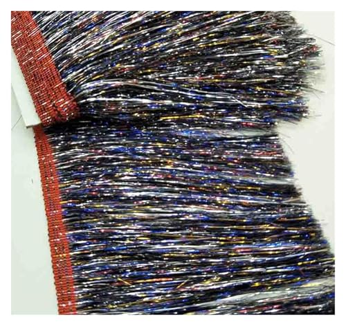 ZMCGNO 1 Yard 20 cm breite Spitzenfransenbesatz Quaste Fransenbesatz for lateinamerikanische Kleider Bühnenkleidung Zubehör Spitzenband Quaste(M8) von ZMCGNO