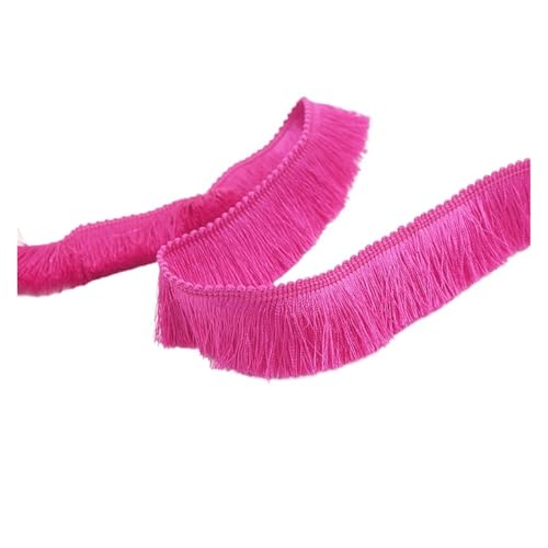 ZMCGNO 1 m Dickes Fransenband aus Polyester mit Spitze, for Kopfbedeckungen, Kleidung, Kissen, Dekoration, Band mit farbigen Fransen, 2,8 cm, Rosa, Weiß, Schwarz, Grau, Grün(No9) von ZMCGNO