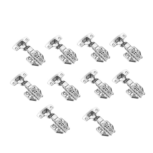 ZMCGNO 10/20 stücke Edelstahl Schrank Tür Scharniere Dämpfer Puffer Weiche Ruhig Kleiderschrank Tür Verdeckte Scharniere(10pcs Full Overlay) von ZMCGNO