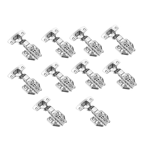 ZMCGNO 10/20 stücke Edelstahl Schrank Tür Scharniere Dämpfer Puffer Weiche Ruhig Kleiderschrank Tür Verdeckte Scharniere(10pcs Half Overlay) von ZMCGNO