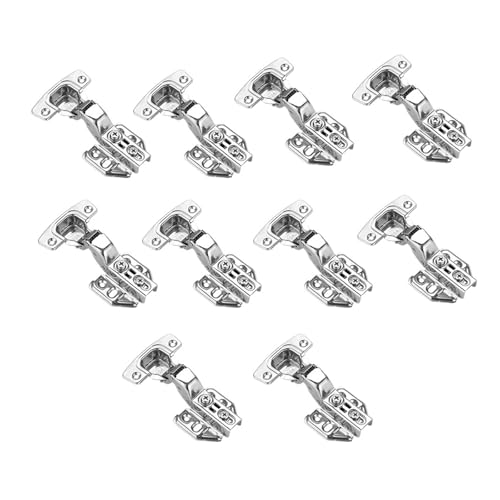 ZMCGNO 10/20 stücke Edelstahl Schrank Tür Scharniere Dämpfer Puffer Weiche Ruhig Kleiderschrank Tür Verdeckte Scharniere(10pcs Inset) von ZMCGNO