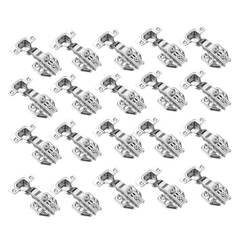 ZMCGNO 10/20 stücke Edelstahl Schrank Tür Scharniere Dämpfer Puffer Weiche Ruhig Kleiderschrank Tür Verdeckte Scharniere(20pcs Full Overlay) von ZMCGNO