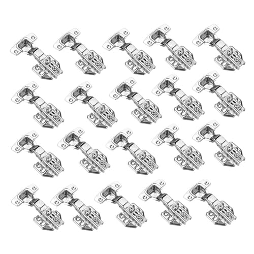 ZMCGNO 10/20 stücke Edelstahl Schrank Tür Scharniere Dämpfer Puffer Weiche Ruhig Kleiderschrank Tür Verdeckte Scharniere(20pcs Half Overlay) von ZMCGNO