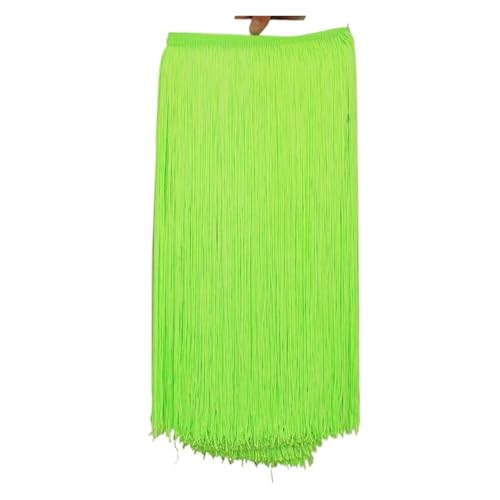 ZMCGNO 10 Meter 50CM Lange Spitze Fransenbesatz Quaste Fransenbesatz for DIY Latein Kleid Bühne Kleidung Zubehör Spitze Band(Deep Green,5Meters) von ZMCGNO