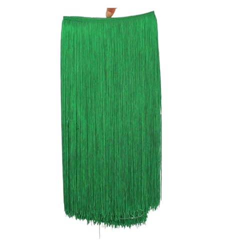 ZMCGNO 10 Meter 50CM Lange Spitze Fransenbesatz Quaste Fransenbesatz for DIY Latein Kleid Bühne Kleidung Zubehör Spitze Band(Green,10Meters) von ZMCGNO