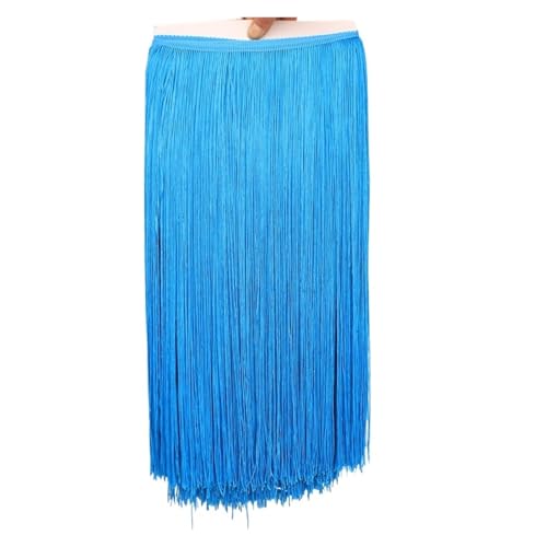 ZMCGNO 10 Meter 50CM Lange Spitze Fransenbesatz Quaste Fransenbesatz for DIY Latein Kleid Bühne Kleidung Zubehör Spitze Band(Sky Blue,10Meters) von ZMCGNO