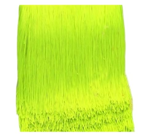 ZMCGNO 10 Meter 9 cm Kurze Quaste Fransenbesatz Spitzenband Quasten for Vorhänge Kleider Nähen Fransen Farben Besätze DIY Zubehör(Yellow) von ZMCGNO