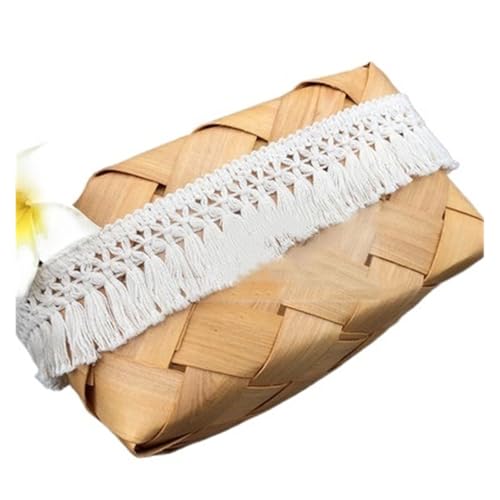 ZMCGNO 10 Yard/Set Beige DIY 6 cm/8 cm Quaste Fransen Baumwolle Spitzenbesatz Band Latin Kleid Bühne Kleidungsstück Vorhang Nähzubehör(Beige 4cm) von ZMCGNO
