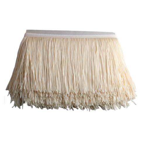 ZMCGNO 10 Yards 15 cm Lange Quastenfransen-Spitzenbesatzband Quasten for Vorhänge Kleider Fransen for Nähen von Besätzen Zubehör Basteln(Beige,10 Yards) von ZMCGNO