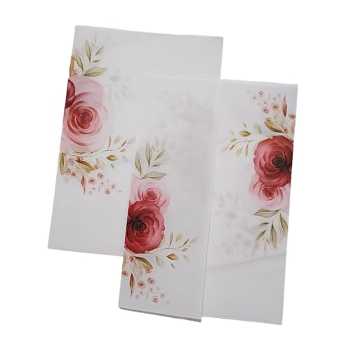 ZMCGNO 10 stücke Hochzeit Einladung Karten DIY Umschlag Transparent Lädt for Braut Party(Coffee,Just Vellum Wrap) von ZMCGNO