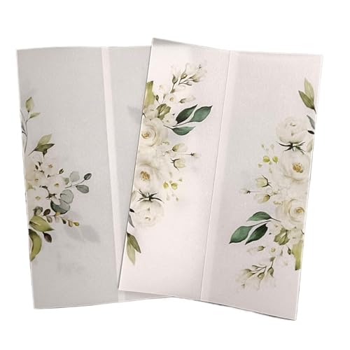 ZMCGNO 10 stücke Hochzeit Einladung Karten DIY Umschlag Transparent Lädt for Braut Party(Purple,Whole Set) von ZMCGNO