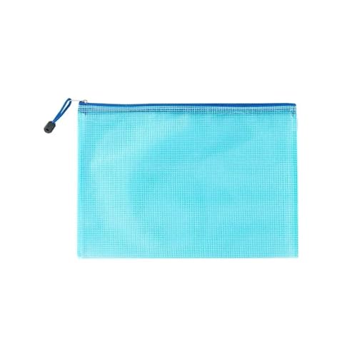 ZMCGNO 10 stücke Mesh Reißverschlusstasche wasserdichte Kunststoff Dokument Mehrzweck for Reise Lagerung Büro Organisieren Taschen(Blue,A3(43 * 30.5)) von ZMCGNO