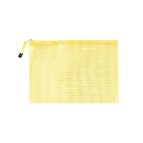 ZMCGNO 10 stücke Mesh Reißverschlusstasche wasserdichte Kunststoff Dokument Mehrzweck for Reise Lagerung Büro Organisieren Taschen(Yellow,Bill(10.5X23.5)) von ZMCGNO