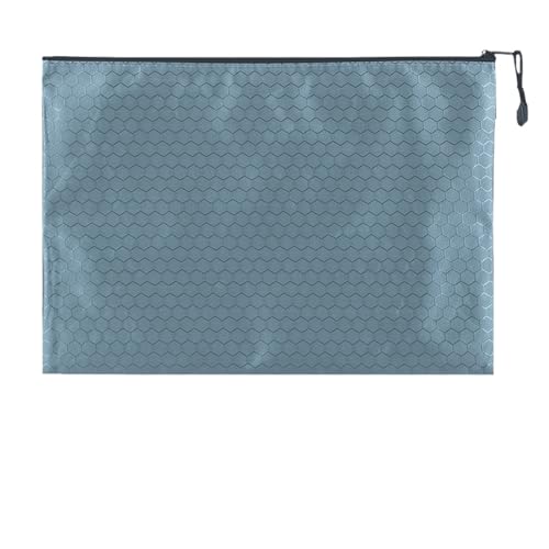 ZMCGNO 10 stücke Reißverschlusstasche Dokument Puzzle Tasche Wasserdicht Zip Datei Ordner Bleistift Fall Lagerung Taschen Schule Büro(A4 Grey) von ZMCGNO