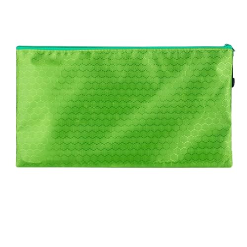 ZMCGNO 10 stücke Reißverschlusstasche Dokument Puzzle Tasche Wasserdicht Zip Datei Ordner Bleistift Fall Lagerung Taschen Schule Büro(A6 Green) von ZMCGNO