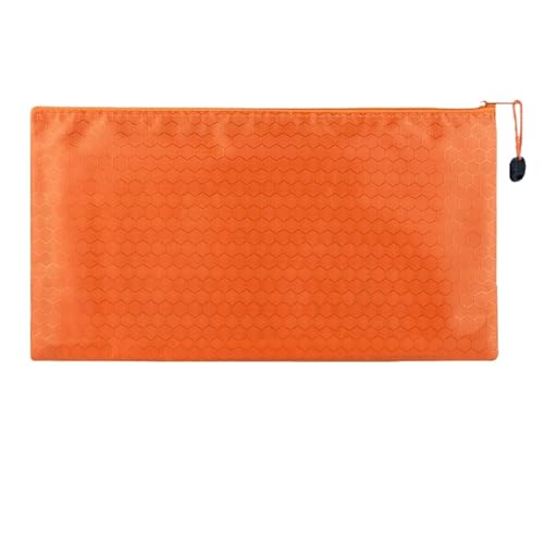 ZMCGNO 10 stücke Reißverschlusstasche Dokument Puzzle Tasche Wasserdicht Zip Datei Ordner Bleistift Fall Lagerung Taschen Schule Büro(A6 Orange) von ZMCGNO