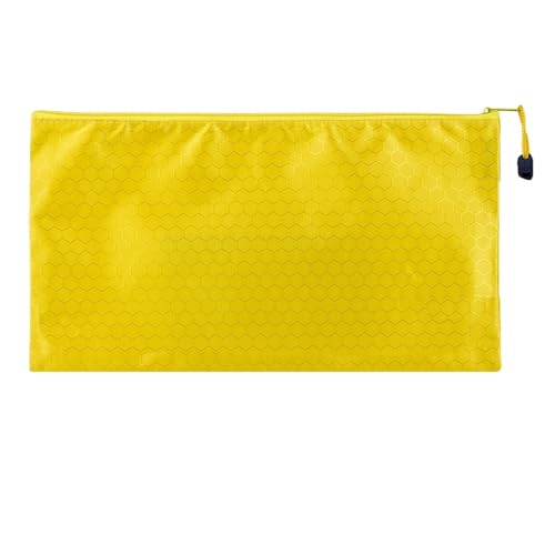 ZMCGNO 10 stücke Reißverschlusstasche Dokument Puzzle Tasche Wasserdicht Zip Datei Ordner Bleistift Fall Lagerung Taschen Schule Büro(A6 Yellow) von ZMCGNO
