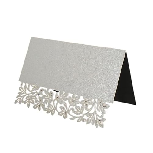 ZMCGNO 10PCS Aushöhlen Luxus Karten Weihnachten Geburtstag Party Tisch Dekoration Hochzeit Einladen Karten(Gray) von ZMCGNO