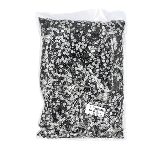 ZMCGNO 14400 Stück/Großpackung 41 Farben Hotfix-Strasssteine ​​SS6-SS20 Kristall Hot Fix Strass(Black,SS12-14400pcs) von ZMCGNO