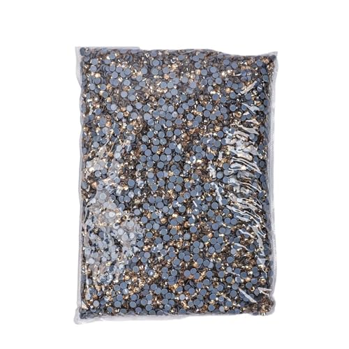 ZMCGNO 14400 Stück/Großpackung 41 Farben Hotfix-Strasssteine ​​SS6-SS20 Kristall Hot Fix Strass(Golden Shadow,SS20-14400pcs) von ZMCGNO