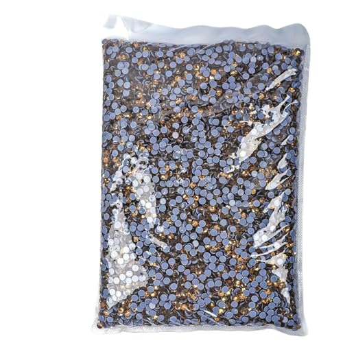 ZMCGNO 14400 Stück/Großpackung 41 Farben Hotfix-Strasssteine ​​SS6-SS20 Kristall Hot Fix Strass(Lt Colo Topaz,SS10-14400pcs) von ZMCGNO