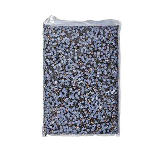 ZMCGNO 14400 Stück/Großpackung 41 Farben Hotfix-Strasssteine ​​SS6-SS20 Kristall Hot Fix Strass(Smoked Topaz,SS12-14400pcs) von ZMCGNO