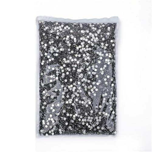 ZMCGNO 14400 Stück Flatback-Kristall-Non-Hotfix-Strasssteine ​​in Großpackung Glitzerkristall SS3-SS20 for Nagelhochzeiten(Black Diamond,SS20-14400pcs) von ZMCGNO