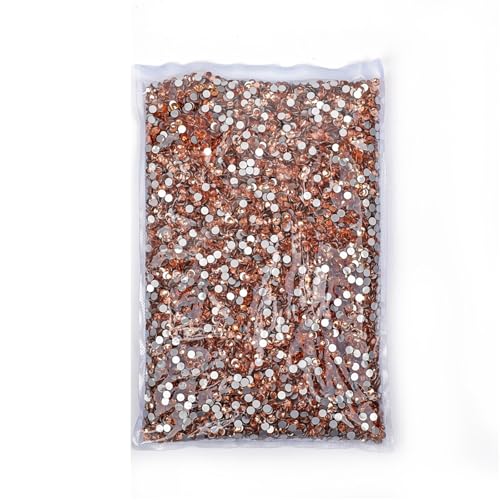 ZMCGNO 14400 Stück Flatback-Kristall-Non-Hotfix-Strasssteine ​​in Großpackung Glitzerkristall SS3-SS20 for Nagelhochzeiten(Champagne,SS4-14400pcs) von ZMCGNO