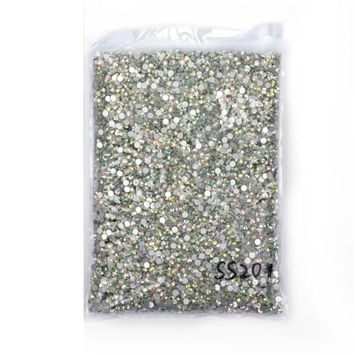 ZMCGNO 14400 Stück Flatback-Kristall-Non-Hotfix-Strasssteine ​​in Großpackung Glitzerkristall SS3-SS20 for Nagelhochzeiten(Crystal AB,SS20-14400pcs) von ZMCGNO