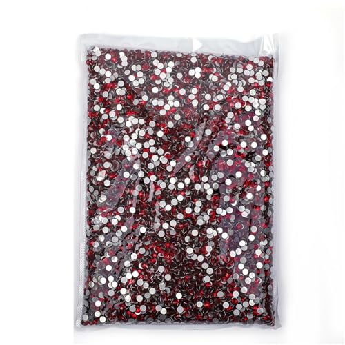 ZMCGNO 14400 Stück Flatback-Kristall-Non-Hotfix-Strasssteine ​​in Großpackung Glitzerkristall SS3-SS20 for Nagelhochzeiten(Dk Siam,SS12-14400pcs) von ZMCGNO