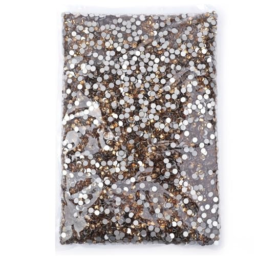 ZMCGNO 14400 Stück Flatback-Kristall-Non-Hotfix-Strasssteine ​​in Großpackung Glitzerkristall SS3-SS20 for Nagelhochzeiten(Lt Colo. Topaz,SS20-14400pcs) von ZMCGNO