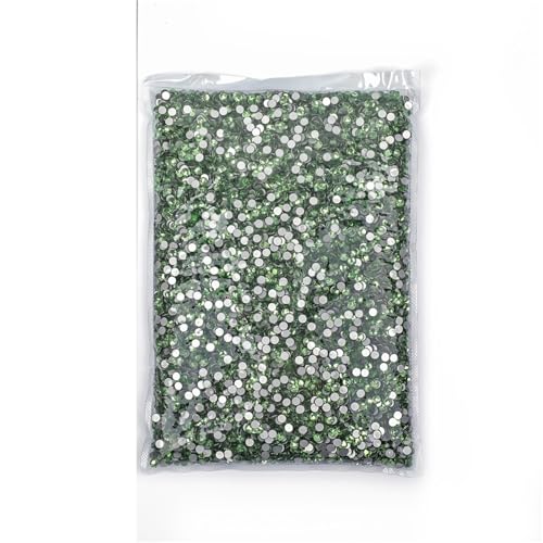 ZMCGNO 14400 Stück Flatback-Kristall-Non-Hotfix-Strasssteine ​​in Großpackung Glitzerkristall SS3-SS20 for Nagelhochzeiten(Lt Peridot,SS20-14400pcs) von ZMCGNO