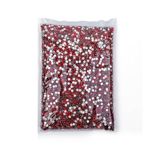 ZMCGNO 14400 Stück Flatback-Kristall-Non-Hotfix-Strasssteine ​​in Großpackung Glitzerkristall SS3-SS20 for Nagelhochzeiten(Lt Siam,SS12-14400pcs) von ZMCGNO