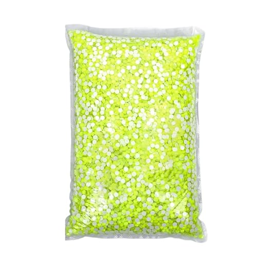 ZMCGNO 14400 Stück Flatback-Kristall-Non-Hotfix-Strasssteine ​​in Großpackung Glitzerkristall SS3-SS20 for Nagelhochzeiten(Neon Citrine,SS20-14400pcs) von ZMCGNO