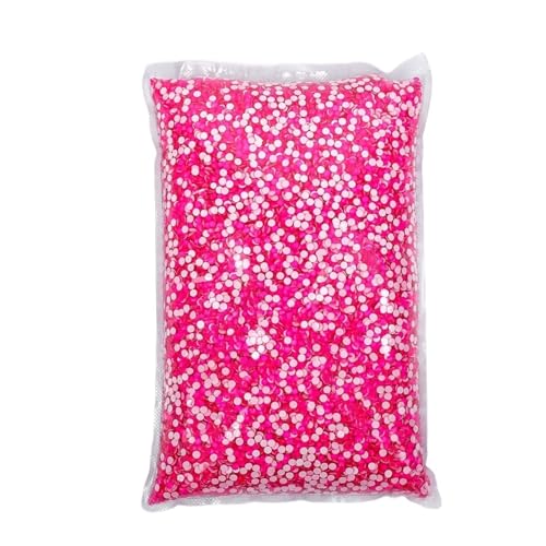 ZMCGNO 14400 Stück Flatback-Kristall-Non-Hotfix-Strasssteine ​​in Großpackung Glitzerkristall SS3-SS20 for Nagelhochzeiten(Neon Fuchsia Rose,SS20-14400pcs) von ZMCGNO
