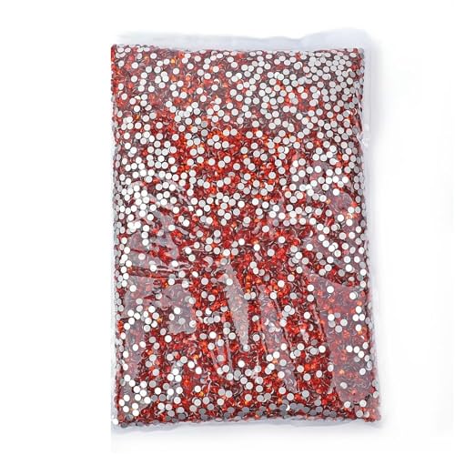 ZMCGNO 14400 Stück Flatback-Kristall-Non-Hotfix-Strasssteine ​​in Großpackung Glitzerkristall SS3-SS20 for Nagelhochzeiten(Orange,SS12-14400pcs) von ZMCGNO