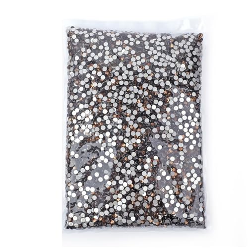ZMCGNO 14400 Stück Flatback-Kristall-Non-Hotfix-Strasssteine ​​in Großpackung Glitzerkristall SS3-SS20 for Nagelhochzeiten(Smoked Topaz,SS5-14400pcs) von ZMCGNO