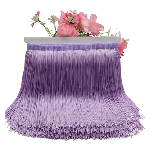 ZMCGNO 15 cm 20 cm 30 cm breite Polyester Dichte Quaste Fransenbesatz Spitzenvorhang Latin Bühnentanz Röcke Kleidungsstücke Zubehör(AS picture-11,20cm) von ZMCGNO