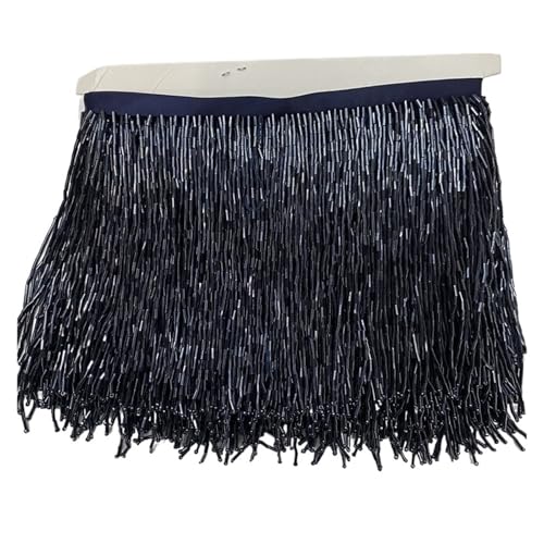 ZMCGNO 15 cm breite Fransenperlenquaste Quastenbesatz Spitze for DIY Zubehör Heimtextilien Tanzband(Deep Bule,5yards) von ZMCGNO