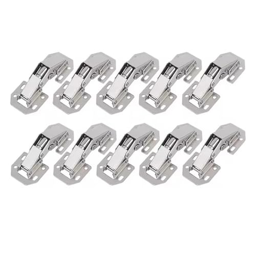 ZMCGNO 2/10 STK 90 Grad Stahlschrankscharniere ohne Bohren von Löchern, hydraulischer Pufferscharnier, Küchenschrankscharniere, Möbelbeschläge(10PCS) von ZMCGNO