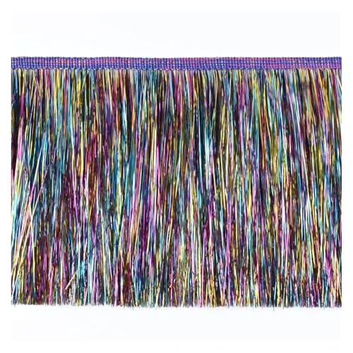 ZMCGNO 2/5/10 Meter 15cm Bunte Fransen Quasten Kleidung Kleid Spitze Trim Vorhang Dekoration Band DIY Bekleidungs ​​Zubehör(Colored,15cm-2Meters) von ZMCGNO