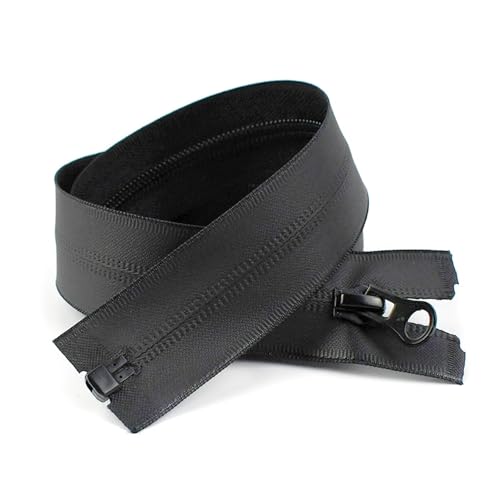 ZMCGNO 2/5 Stücke 40-100cm 5# Wasserdichter Nylon-Reißverschluss Dekorative Reflektierende Unsichtbare Reißverschlüsse Tasche Kleidung DIY Nähen(Black,2PCS_80CM) von ZMCGNO