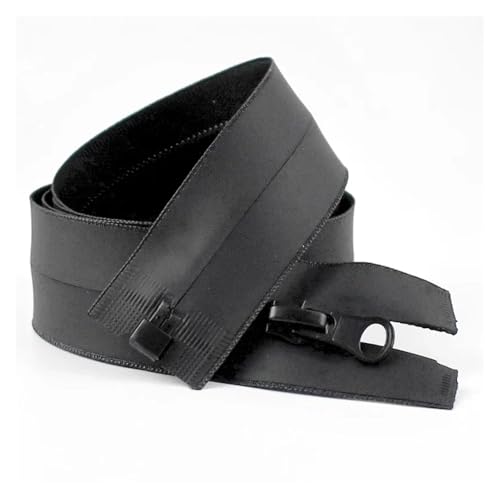 ZMCGNO 2 Stücke 5# 60/70/80/100cm wasserdichte Reißverschlüsse for Nähen Offener Unsichtbarer Reißverschluss Taschen Kleidungsstück Zip Reparatur Kits DIY(Black-Single,100CM_2PCS) von ZMCGNO