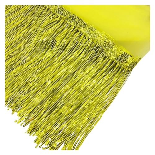 ZMCGNO 2 Yards 20cm Pailletten Pailletten Quaste Spitze Fransenbesatz Mesh Stoff DIY Leistung Rock Hochzeit Kleid Dekor Nähen Material(09) von ZMCGNO