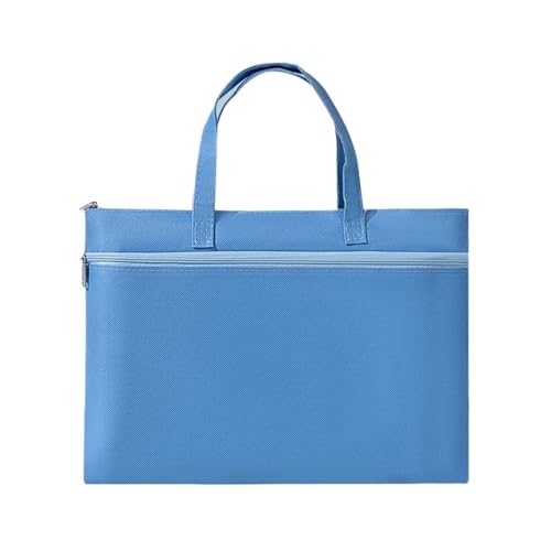 ZMCGNO 2 stücke wasserdichte Aktentasche Leinwand Tragbare Dokument Taschen Datei Ordner Lagerung Tasche Büro Organisation Tasche(Blue) von ZMCGNO