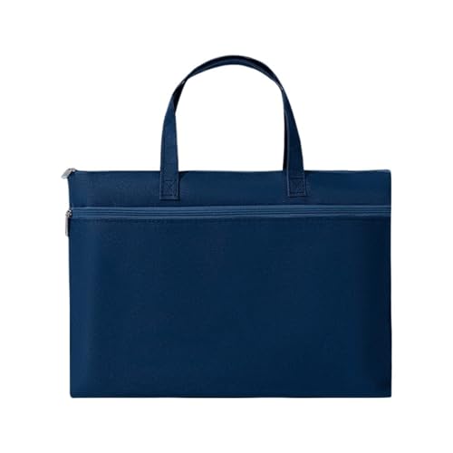 ZMCGNO 2 stücke wasserdichte Aktentasche Leinwand Tragbare Dokument Taschen Datei Ordner Lagerung Tasche Büro Organisation Tasche(Dark Blue) von ZMCGNO