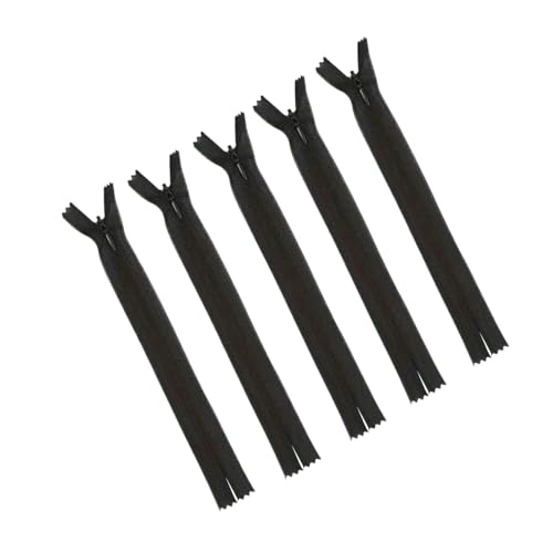 ZMCGNO 20 Stück mehrfarbiger 3#18-60cm unsichtbarer Reißverschluss aus Nylon, geeignet for Gepäck, Stofftaschen, Schuhe und Hüte(Black,60CM_3#) von ZMCGNO
