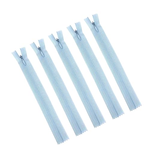 ZMCGNO 20 Stück mehrfarbiger 3#18-60cm unsichtbarer Reißverschluss aus Nylon, geeignet for Gepäck, Stofftaschen, Schuhe und Hüte(Blue,30CM_3#) von ZMCGNO