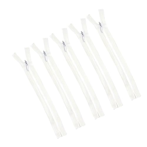 ZMCGNO 20 Stück mehrfarbiger 3#18-60cm unsichtbarer Reißverschluss aus Nylon, geeignet for Gepäck, Stofftaschen, Schuhe und Hüte(White,30CM_3#) von ZMCGNO