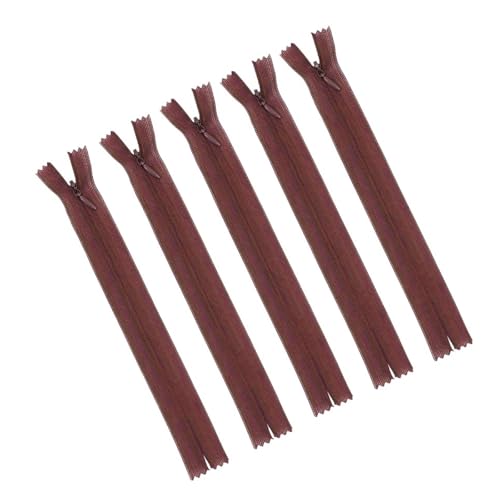ZMCGNO 20 Stück mehrfarbiger 3#18-60cm unsichtbarer Reißverschluss aus Nylon, geeignet for Gepäck, Stofftaschen, Schuhe und Hüte(Wine-red,20CM_3#) von ZMCGNO